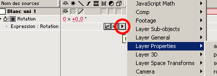 menu du langage des expressions