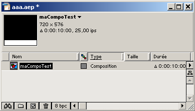 création d'une composition