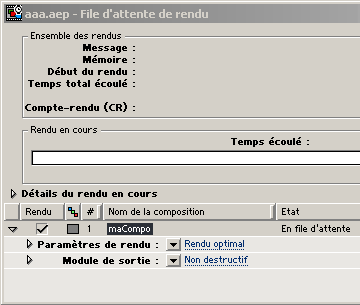 ajout d'un élément dans la file de rendu