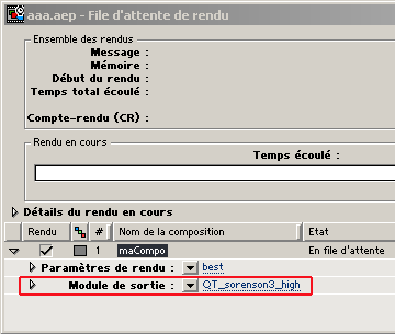 modèle de module de sortie